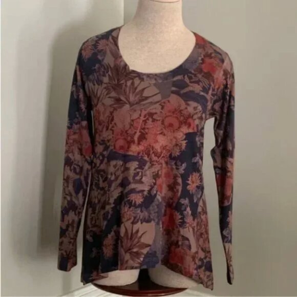 Soft Surroundings Women's Heavenly Soft Millie Crane Floral Print Tunic PXS - Picture 9 of 9